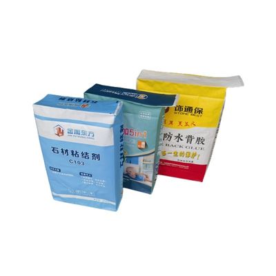 کیسه های خالی BOPP بافته شده بلوک پایین چاپی دریچه PP بسته بندی کیسه