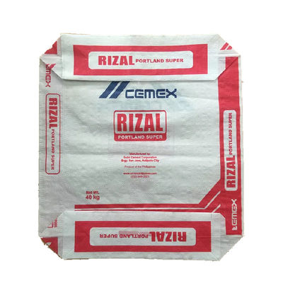 کیسه های سیمانی 50 کیلوگرمی 40 کیلوگرمی 25 کیلوگرمی کیسه های دریچه ای PP پایین بافته شده