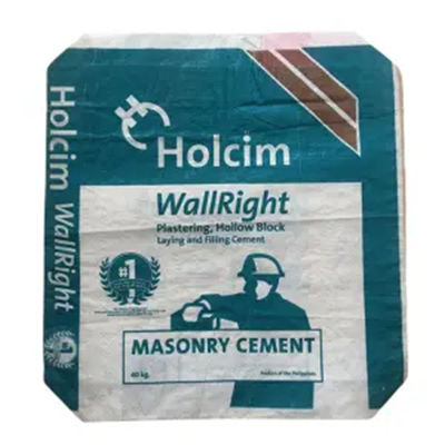 کیسه های پلی پروپیلن بافته شده بافته شده با بلوک پایین سیمانی PP کیسه گونی 25 کیلویی 40 کیلویی 50 کیلویی