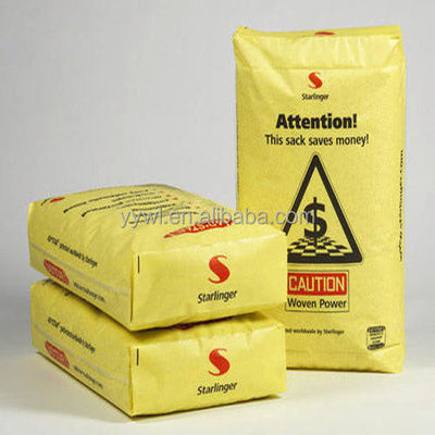 فروش داغ 20KG 25KG 40KG 50KG PP شیر بلوک پایین کیسه سیمان خالی تولید چین