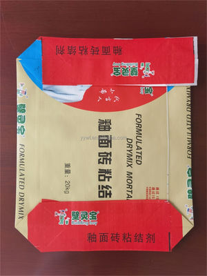 کیسه های 25 کیلویی 40 کیلویی 50 کیلویی چاپی BOPP بافته شده بلوک دریچه سیمانی پایین