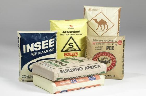 کیسه دریچه ای لوله ای لمینت شده پلی پروپیلن بافته شده برای کیسه سیمان ته مربعی 50 کیلوگرمی چاپ سطحی 100٪ پلی پروپیلن بکر