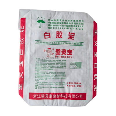 کیسه سیمان بافته شده دریچه ای PP 25KG 50KG با کف مربعی و مهر و موم حرارتی، دارای گواهی ISO9001:2008