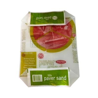 لابراتوار تنفسی سنگین وظیفه PE دریچه کیسه با خياط مرکز برای 50LB 22.7kg Paver Sand