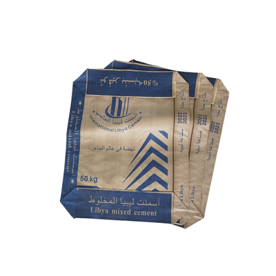 50 کیلوگرم کیسه سیمان PP ضد رطوبت دریچه پایین مربع کیسه سیمان PP 75GSM تا 90GSM کیسه دریچه بافت